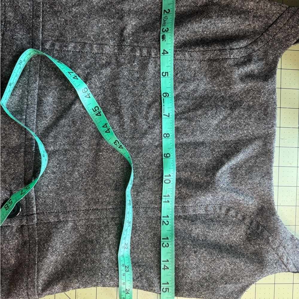 United Colors of Benetton Gray Tweed Workwear Dress Midi Career Chic Medium - Picture 11 of 12